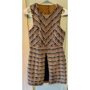 ALTAR'D STATE MULTICOLORED SLEEVELESS OPEN BACK JACQUARD DRESS SIZE MEDIUM